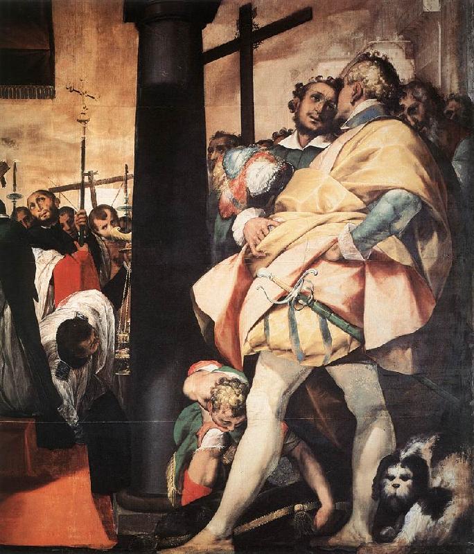 CRESPI, Giovanni Battista St Charles Borromeo Erecting Crosses a the Gates of Milan (detail) df oil painting image